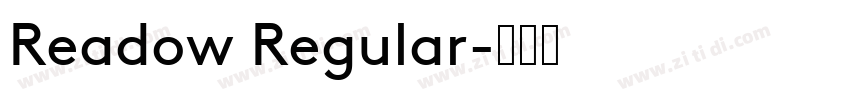 Readow Regular字体转换